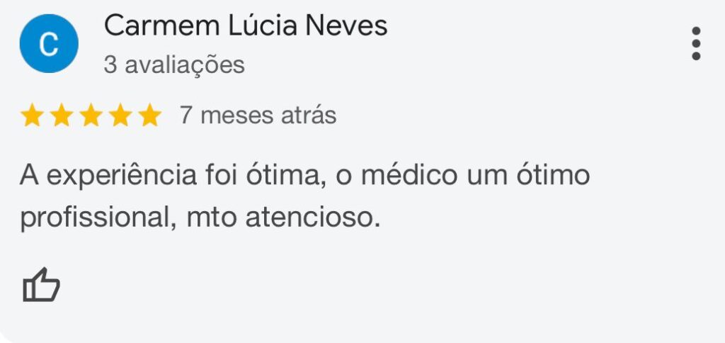 avaliação do Dr. Pâmerson Poubel Faria